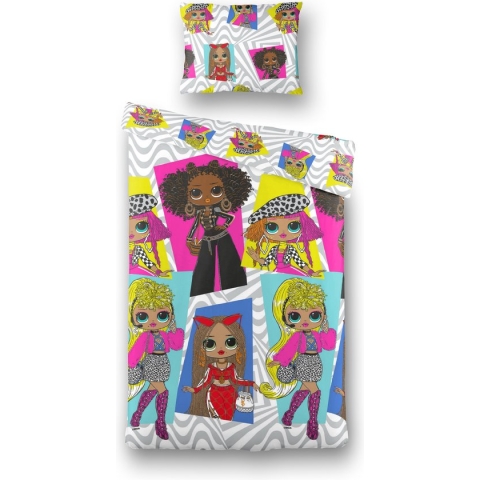 L.O.L. Dekbedovertrek Buzz - 140x200 - 100% Katoen - Grijs - Dekbedovertrek kinderen