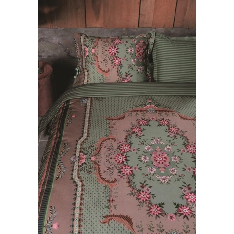 Pip Studio Pip Chique dekbedovertrek - Eenpersoons - 140x200/220 - Groen