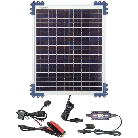 Tecmate Optimate Solar 20W Zonnepaneel Druppellader 1,6A - 12V Acculader Druppellader Motor / Scooter