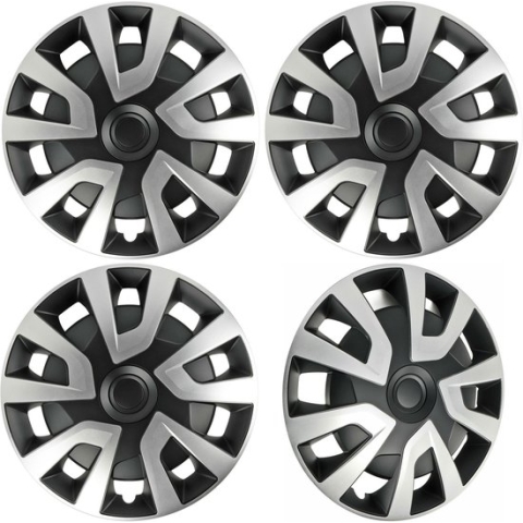 Autostyle Wieldoppen 15 inch Revo Van Zilver/Zwart - Bol