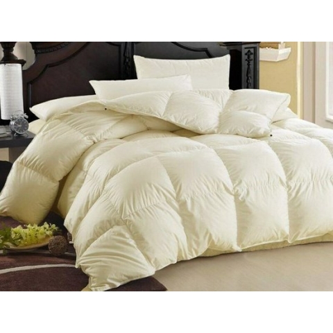 Dekbed 220x200cm – Ganzendons 2550g Vulling - Tweepersoons ‘Cumulus’ Premium Luxe Dons Winterdekbed - Wasbaar - Warmteklasse 1