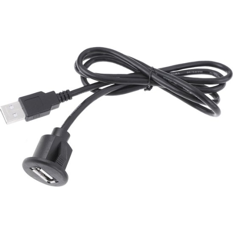 VCTparts Inbouw USB naar USB Verlangkabel 100cm Midden Console Dop voor Autoradio naar Telefoon [Verlengsnoer Convertor Interface]