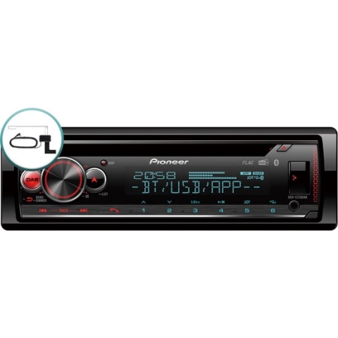 Pioneer DEH-S720DAB autoradio Zwart 200 W Bluetooth