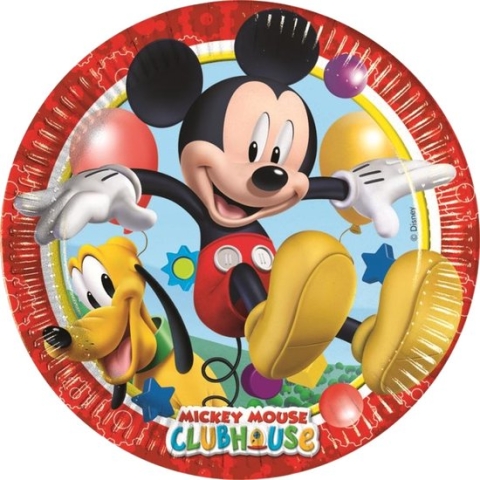 Procos Borden Mickey Mouse Junior 23 Cm Karton Rood 8 Stuks