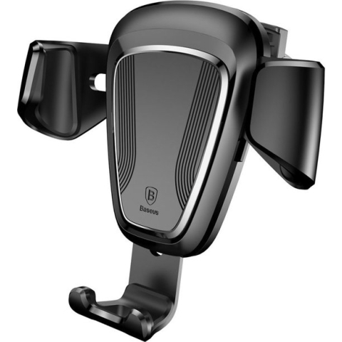 Baseus Gravity Universele Smartphone Ventilatierooster Houder Zwart