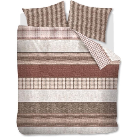 Riviera Maison Tailor dekbedovertrek - Tweepersoons - 200x200/220 - Steenrood