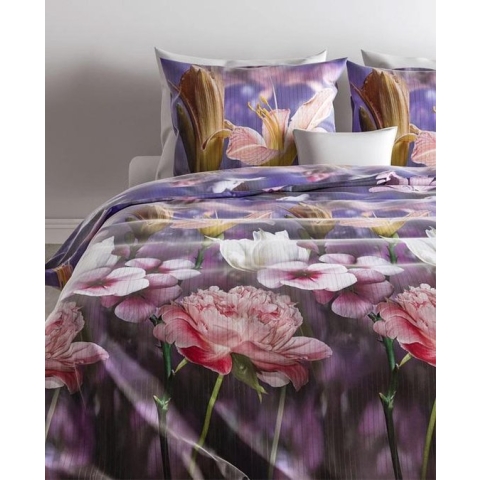 Zo! Home dekbedovertrek Dona purple 240 x 200/220
