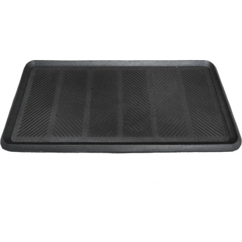Rubber laarzenmat 40x80 cm - Zwart - Lekbak voor Schoenen - Boot Tray - Deurmat