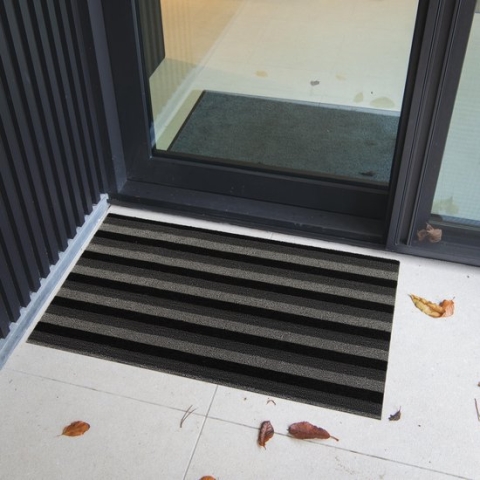 Antislip Deurmat Buiten Studio M - OUTDOOR - Buitenmat - 60x100cm - Zwart - All-Weather Deurmat - Droogloopmat Buiten - UV-/Chloor-/Zoutwaterbestendig - Geschikt voor aan Buitendeur, Zwembad, Sauna, Buitendouche, BBQ, Camping