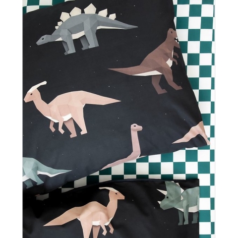 Studio Ditte Dekbedovertrek Dinosaurus Donker 140 x 200cm