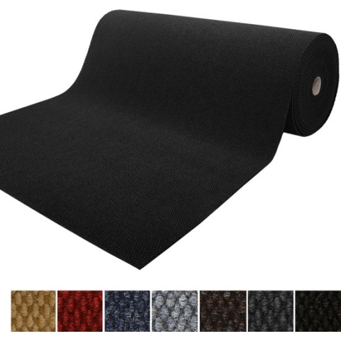 Karat Drogloopmat - Hong Kong - Deurmat loper - Zwart - 200 x 400 cm