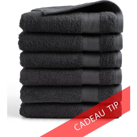 Handdoek Hotel Collectie - 6 stuks - 50x100 - antraciet