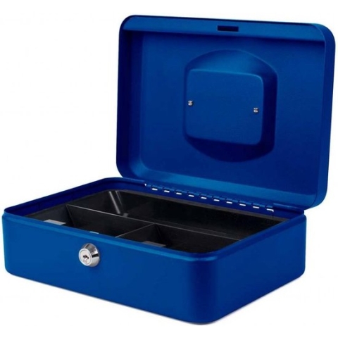 Geldkist Pavo 250x180x90mm blauw