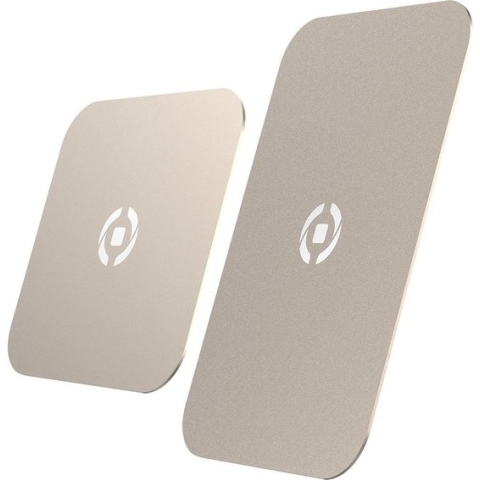 Celly Autohouderplaat Ghost Plate Zelfklevend Staal Goud 2 Stuks