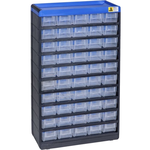 Allit 464660 Opbergkast voor kleine onderdelen VarioPlus Pro 53/100 (b x h x d) 300 x 525 x 135 mm Zwart, Blauw 1 stuk(