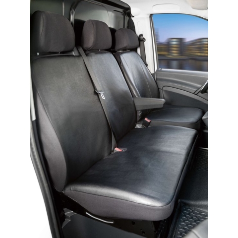 Autostoelhoes Transporter Fit Kunstleer antraciet geschikt voor Mercedes-Benz Viano/Vito, Einzel- & Dubbele Bank