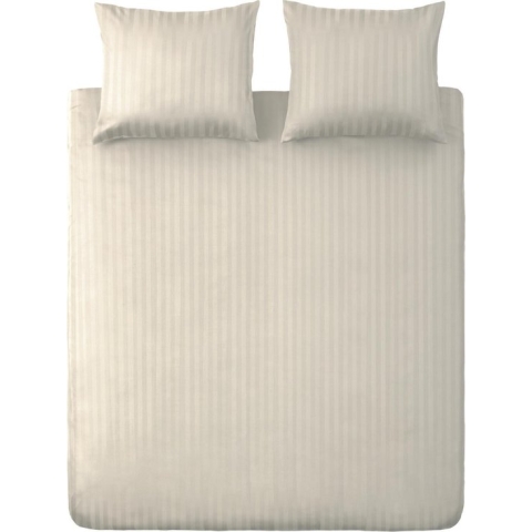 Ten Cate Hotellinnen Dekbedovertrek - Katoen Satijnen Tweepersoons Dekbedovertrekset - 200x200/220 - Naturel - inclusief twee bijpassende kussenslopen 60x70 cm