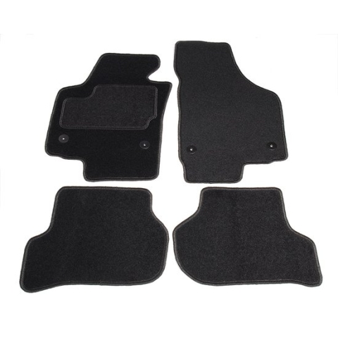 Automatten op maat - zwart stof - geschikt voor Seat Leon 1P1 2008-2012