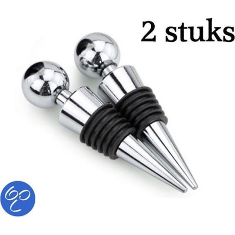 *** 2x Premium  Wijnafsluiters - Wijnstoppers - Flesafsluiters - Wijndoppen - 2 stuks - Heble® ***