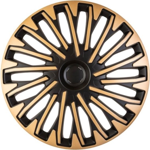 AutoStyle 4-Delige Wieldoppenset Soho 16-inch zwart/goud