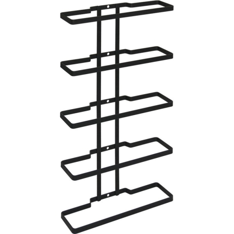 Metaltex - Wine Wall - Flessenhouder voor 5 flessen - Aan de muur - Zwart 5