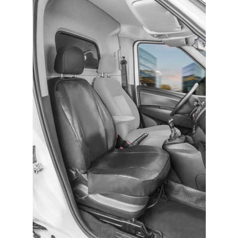 Autostoelhoes Transporter Fit Kunstleer antraciet geschikt voor Opel Combo (X12), Enkele zetel Passagier