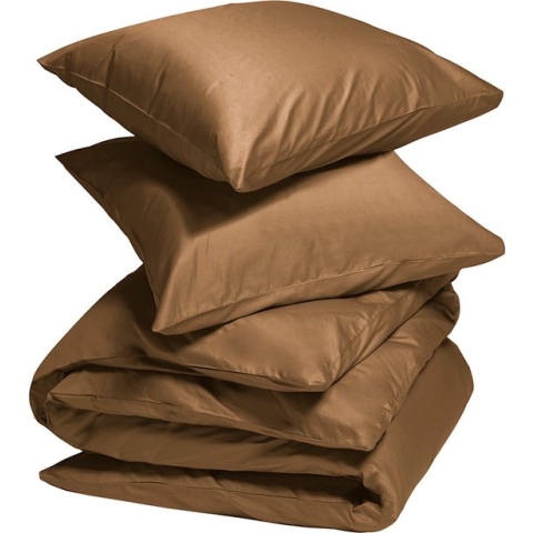 Yumeko overtrekset katoen satijn caramel 240x220 +2/60x70 - Bio, eco & fairtrade