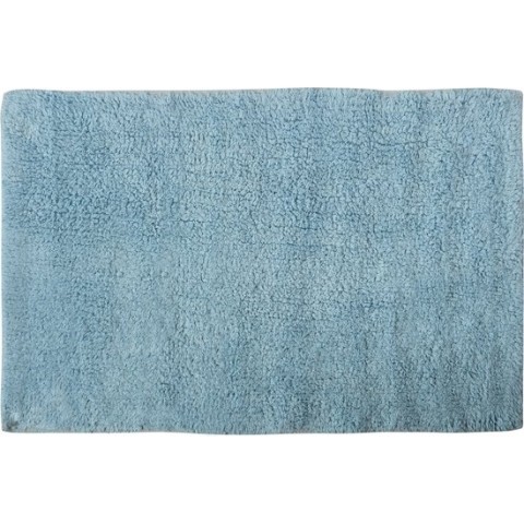 MSV Badkamerkleedje/badmat - voor op de vloer - lichtblauw - 45 x 70 cm - polyester/katoen
