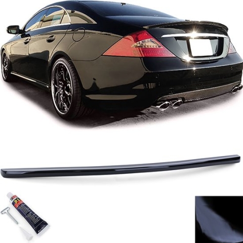 Mercedes CLS C219 2004 t/m 2010 Kofferklep Spoiler Achterklep AMG Optiek Styling Glans Zwart