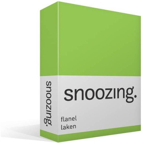 Snoozing - Flanel - Laken - Lits-jumeaux - 240x260 cm - Lime