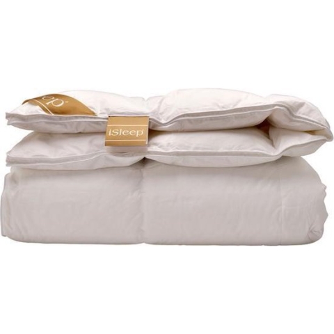 iSleep Gold Donzen Dekbed - 100% Ganzendons - Tweepersoons - 200x220 cm - Wit