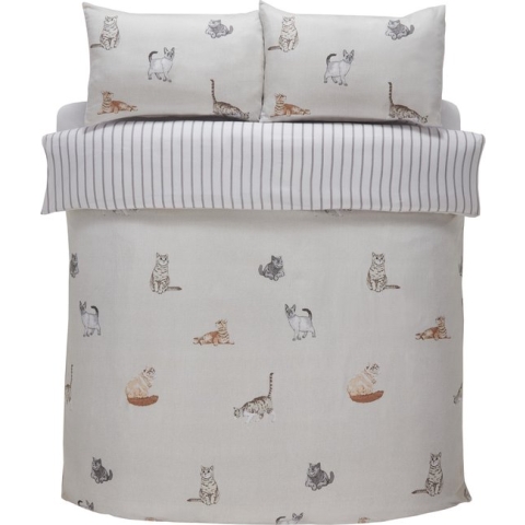 So Soft dekbedovertrek Purrrfect - microvezel - 2-persoons - 200x200 + 2st 50x75cm