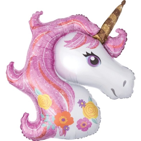 Amscan - SuperShape Magical Unicorn Folie Balloon (1stuks)