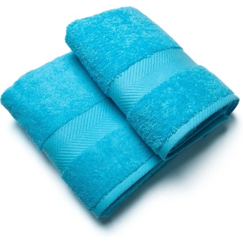 Casilin Royal Touch - Badlaken - Turquoise - Blauw - 65 x 125 cm - Set van 2