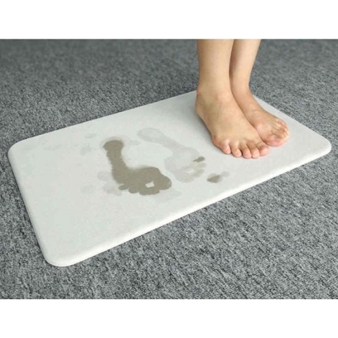 Absorberende Anti-slip Badmat - Grijs