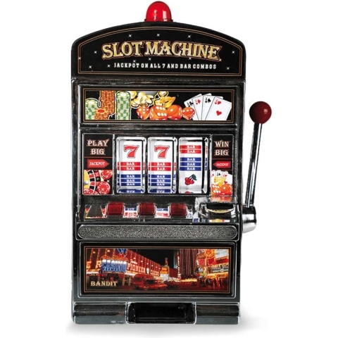 Out of the Blue Slotmachine Spaarpot - Grote Spaarpot- Gokmachine - 36 x 20 cm - Kunststof - Grote Speelautomaat