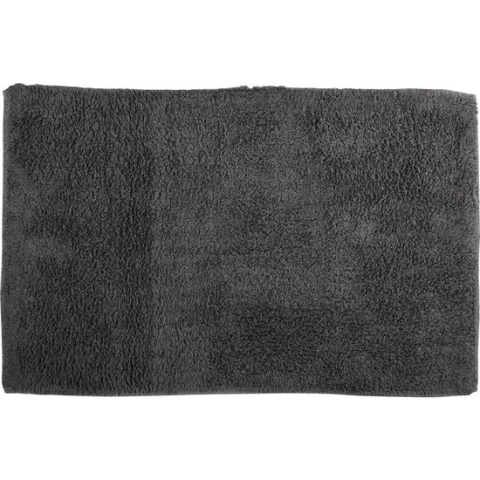 MSV Badkamerkleedje/badmat - voor op de vloer - antraciet grijs - 45 x 70 cm - polyester/katoen