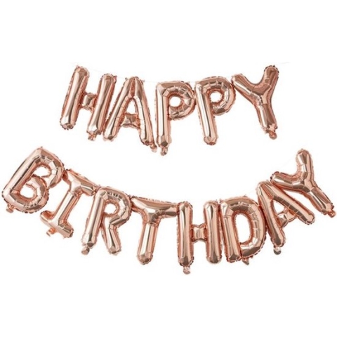 New Age Devi - "Happy Birthday! Ballon-Slinger Feestversiering - Verjaardag - Vlaggenlijn - Decoratie Roze - 1 Stuk"