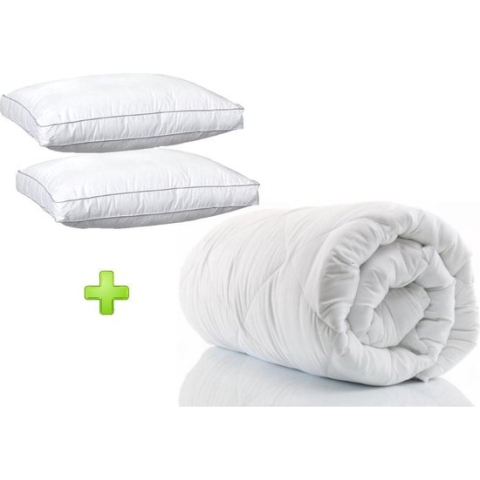 Select Duopack - 1x Hotel dekbed 3DTEX enkel 400g. 240x220 cm plus 2x Box hoofdkussen 50x60 cm
