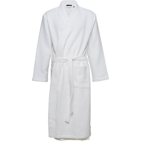 SCHIESSER heren badjas - dun wafel pique - wit - Maat: XL