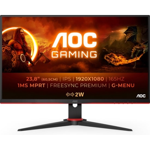 AOC G2 24G2SPAE - Full HD IPS Gaming Monitor - 165hz - G-Sync Compatible - 24 inch