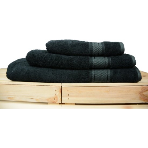 ARTG® Natural Bamboo - Strandhanddoek - 100 x 180 cm - Zwart - Black - SET 2 stuks