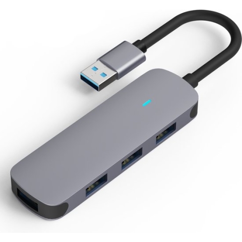 MMOBIEL USB-A Adapter Hub – 4-in-1 USB Hub Splitter – USB Hub 3.0 - 5Gbps – USB-A naar 4x USB-A Splitter voor Laptop Dell, Lenovo, HP, Acer, Windows en meer - Universeel - Aluminium