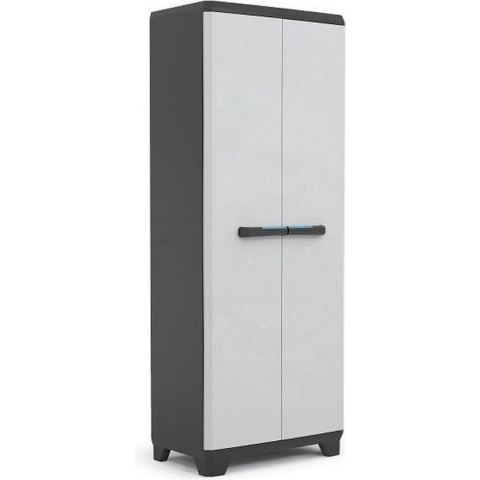Kis Linear Opbergkast hoog- 68x173x39 cm - Grijs/Zwart