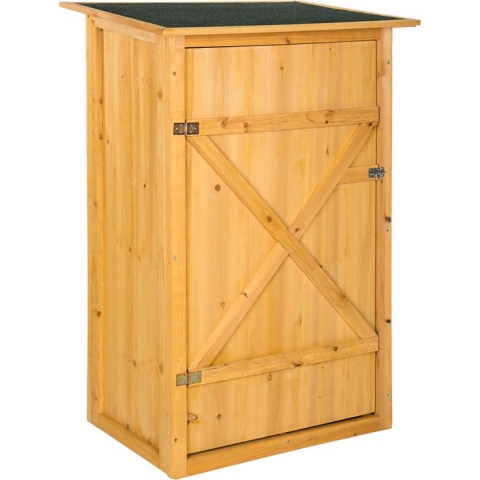 TecTake - Houten tuinkast Taman - met vlak dak - afm. 75 x 56 x 118 cm - 404565