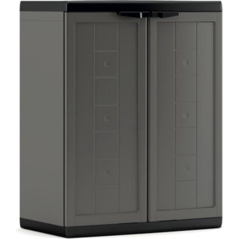 Jolly lage kast - 1 plank - 68x39x85 cm - donker grijs/zwart