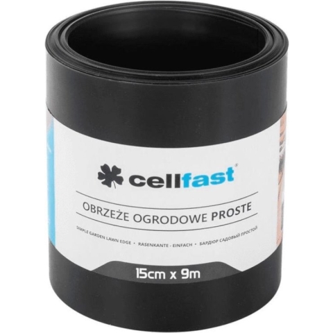 Cellfast - Rechte tuinrand 15cm x 9m - zwart