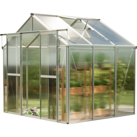 GFP tuinkas SAPHIR 3 aluminium 259x195 cm, 8 mm kanaalplaten polycarbonaat, stabiel & weerbestendig - made in Oostenrijk