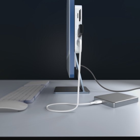 Meerpoorts 6-in-1 USB-C®-hub met houder