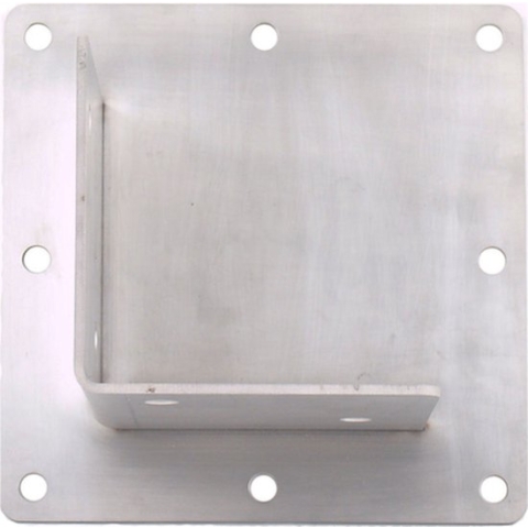 B-Play Muursteun RVS voor vierkante palen van 140 tot 160 mm - Perfect voor Douglas palen -